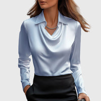 Elaine™ | Elegant Everyday Blouse - Light Blue