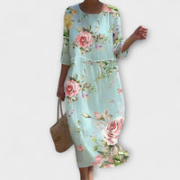 Shae™ | Elegant Women Floral Maxi Dress - Blue