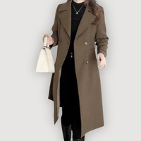 PAIGE – CLASSIC LONG COAT - Brown
