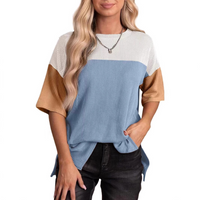 BRYNLUE™ | Casual Loose Fit Striped Summer Top - Sky Blue