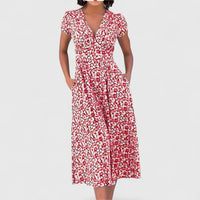 Roseanna | Comfortable Midi Dress - Red