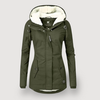 EMILY – FLEECE-LINED JACKET - Olive Green