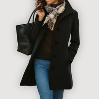 LENNIE – CLASSIC WOOL COAT - Black