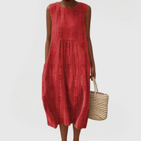 Teresa™ | Elegant Dress with Pockets - Red