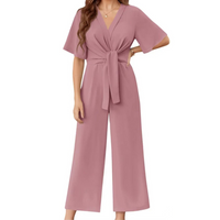 Gabriella™ | Women Elegant Summer Tie Knot Jumpsuit - Pink