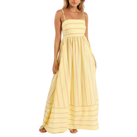Bellamy™ | Graceful Swing Women Maxi Dress - Yellow
