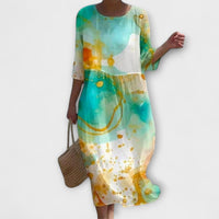 Shae™ | Elegant Women Floral Maxi Dress - Green