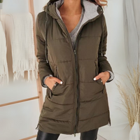 YILA™ - Casual Hooded Puffer Down Jacket - Army Green