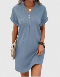 Massie | Draped Dress - Blue