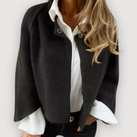 NORA – ELEGANT CAPE JACKET - Black