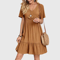 Jasmine | Elegant Flattering Dress - Khaki