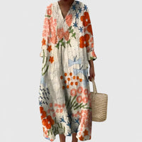 Graysynne | Comfortable Dress - Beige Floral