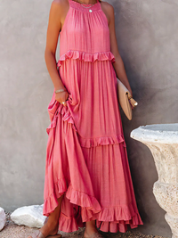 Cherry™ | Flow & Flutter Women Maxi Dress - Pink