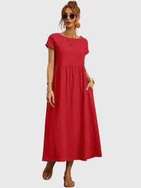 Giselle™ - Casual Pocket Dress - Red