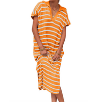 Odessa™ | Summer Graceful Slit Loose Women Maxi Dress - Orange