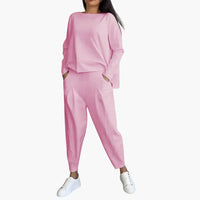 LuxeLounge | Women Cozy Knit Set - Pink