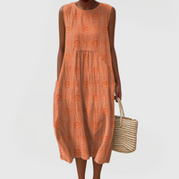 Teresa™ | Elegant Dress with Pockets - Yellow