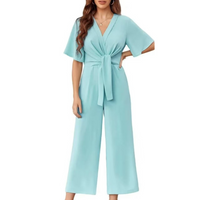 Gabriella™ | Women Elegant Summer Tie Knot Jumpsuit - Light Blue