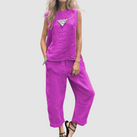 Suzette™| Lightweight Two-Piece Summer Set - Purple