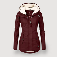 EMILY – FLEECE-LINED JACKET - Burgundy