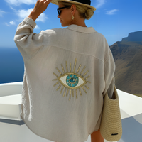 BLESSIE™ - Casual Ibiza Blouse - Khaki