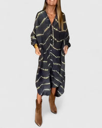 Amelie™ | Elegant Boho Striped Maxi Dress - Boho Striped