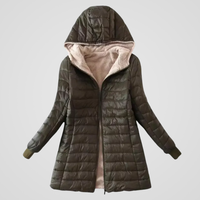 Caroline | Sherpa-Lined Winter Coat - Green