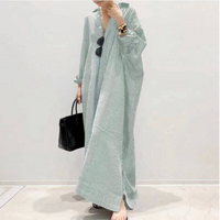 Linnaea™ | Everyday Stripped Women Maxi Dress - Light Green
