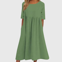 Haisley™ | Elegant Short-Sleeved Dress - Green