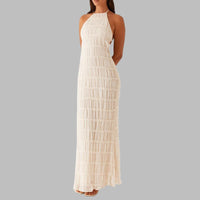 Lunet™ | Elegant Sleeveless Backless Bodycon Maxi Dress - White