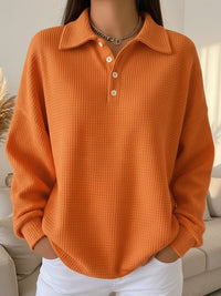 Availen | Elegant Cotton Sweater for Everyday Comfort - Orange