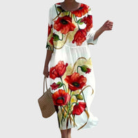 Hayley™ | Women Stylish Floral Maxi Dress - Red