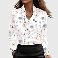 Elaine™ | Elegant Everyday Blouse - White Floral