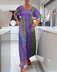 Kimi™| Free Spirit Flowy Women Maxi Dress - Purple