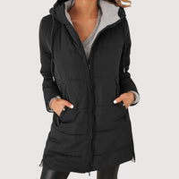 ELINA – COSY PUFFER COAT - Black