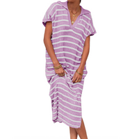 Odessa™ | Summer Graceful Slit Loose Women Maxi Dress - Pink