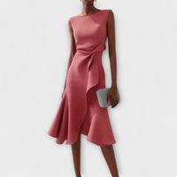 Darlene | Sophisticated Midi Dress - Pink