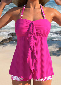 Caitlin™ | Stylish Summer Tankini Top - Warm pink