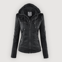 BELLE – HANDMADE HOODED JACKET - Black