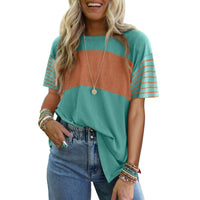 LENIX™ | Everyday Breathable Stripe Crewneck - Teal