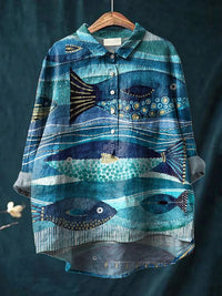 JACKY™ - Ocean Art Shirt - S