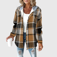 Martina™ | Women's Mesh Button Placket Jacket - Brown