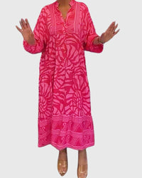 Mckinley™ | Maxi Dress With Elegant Print - Pink