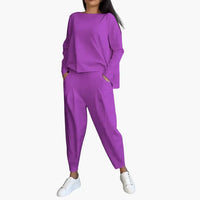 LuxeLounge | Women Cozy Knit Set - Blue