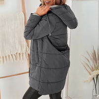 YILA™ - Casual Hooded Puffer Down Jacket - Dark Grey