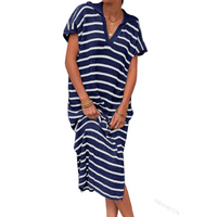 Odessa™ | Summer Graceful Slit Loose Women Maxi Dress - Lake Blue