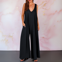 Nella™ Comfy V-Neck Jumpsuit | Relaxed Elegance in One Effortless Piece - Black