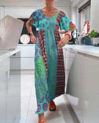 Kimi™| Free Spirit Flowy Women Maxi Dress - Blue