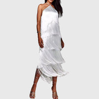 Artiselle™ | Elegent Women Tassel Dress - White