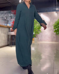 Tara™ | Elegant Flowing Women Maxi Dress - Green